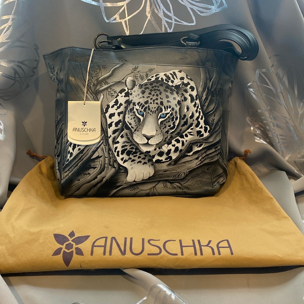 Anuschka Cleopatra Leopard Tote NWT